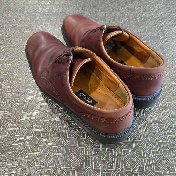 ? Ecco Mens Brown Leather Shoes Leather Oxford Size 11 main image 8